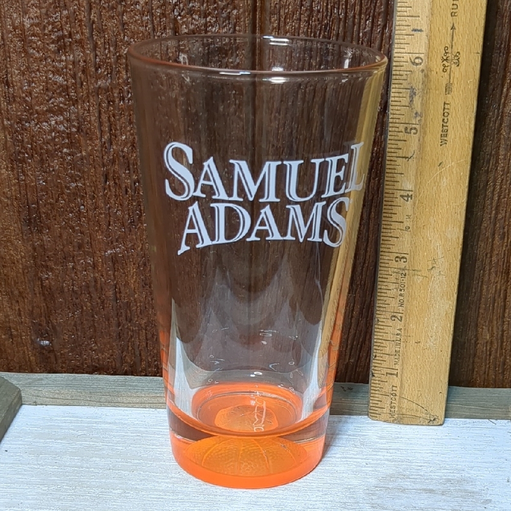 Beet Glass Samuel Adams Neon Orange 3 D Basketball Base